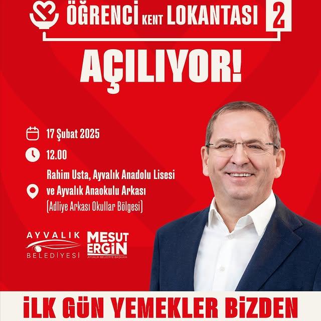 Ayvalık Belediyesi, İkinci Öğrenci Lokantasını Açıyor