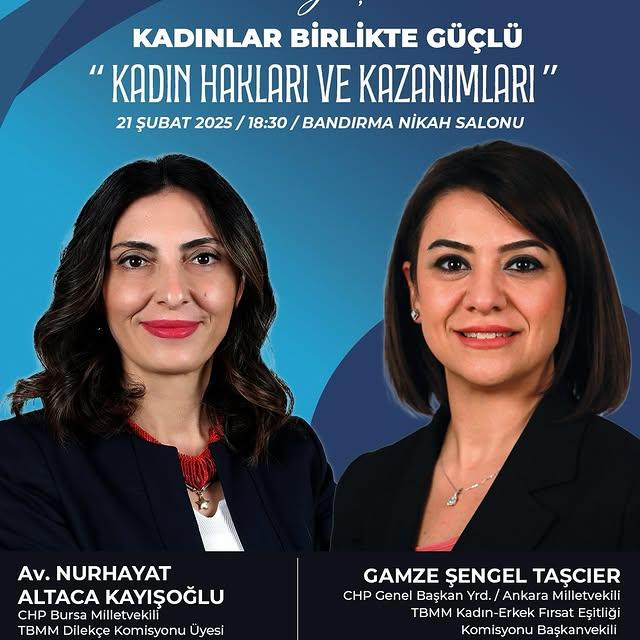 Bandırma'da Kadın Hakları Söyleşisi Düzenlenecek