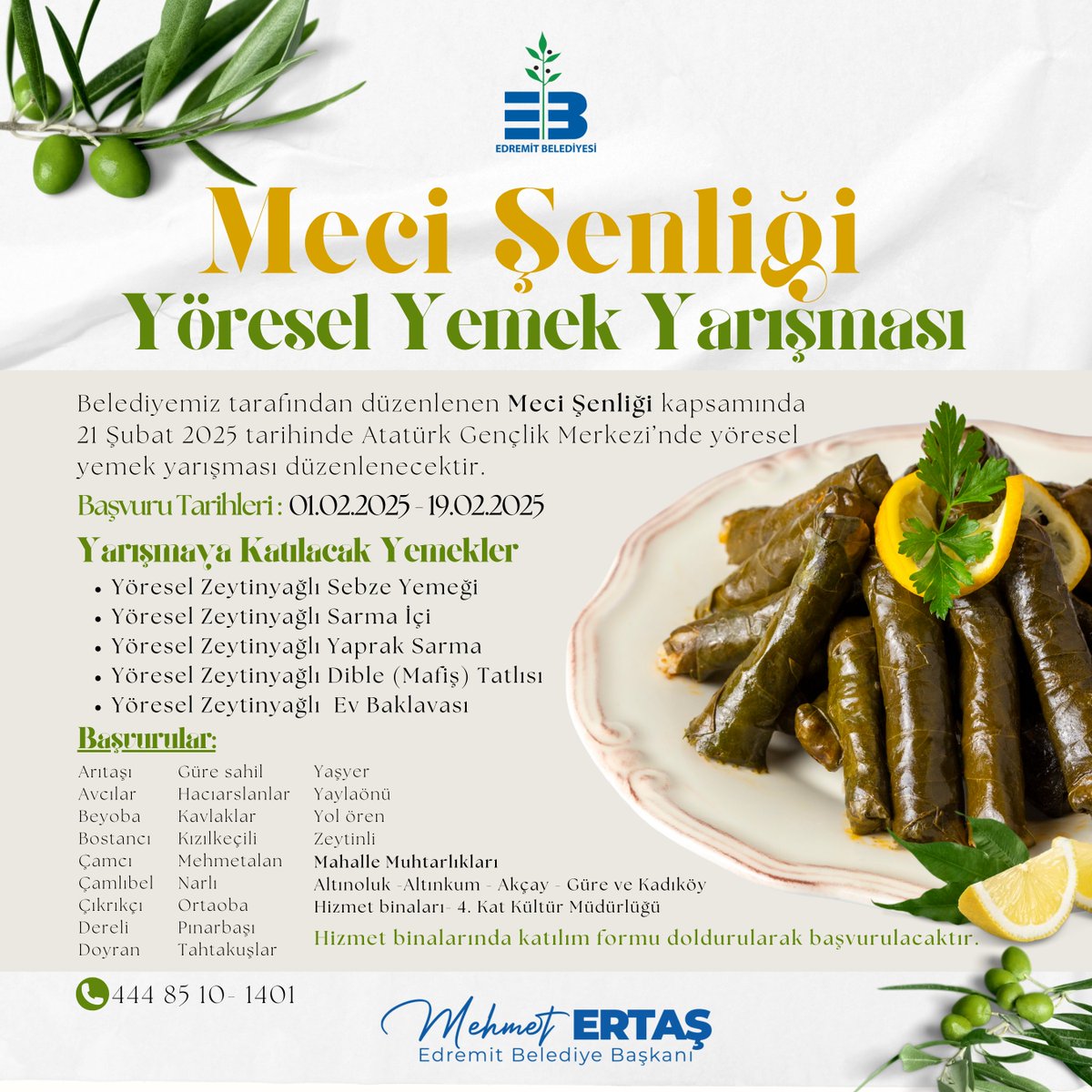 Edremit'te Meci Şenliği ile Yöresel Lezzet Rüzgarı Esecek