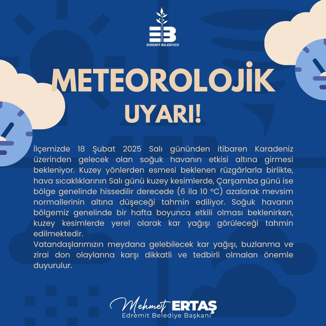 Edremit Belediyesi Olası Yağışlara Karşı Hazırda