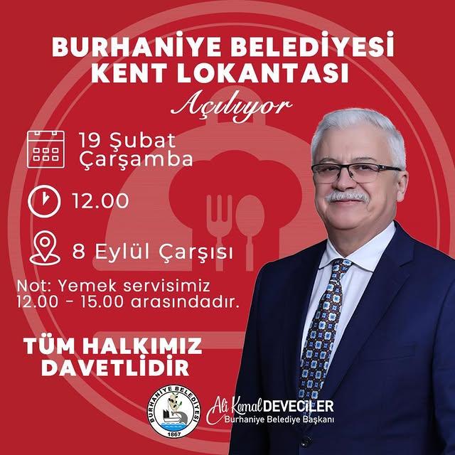 Burhaniye Belediyesi Kent Lokantası Halkın Hizmetine Açılıyor