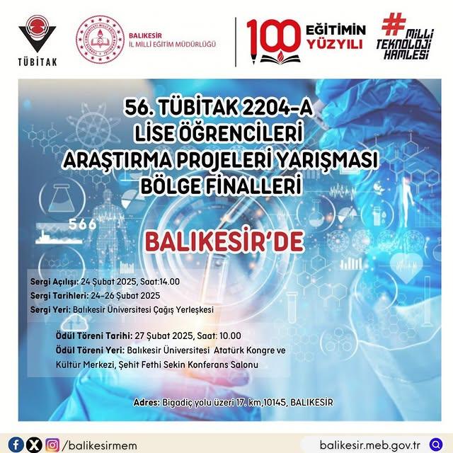 Genç Bilim İnsanları Balıkesir'de Buluşuyor