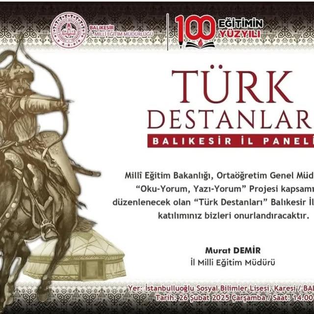 Balıkesir'de Türk Destanları Paneli Gerçekleşiyor