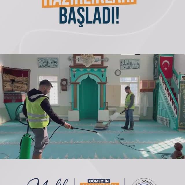 Gömeç Belediyesi'nden Ramazan Öncesi Cami Temizliği