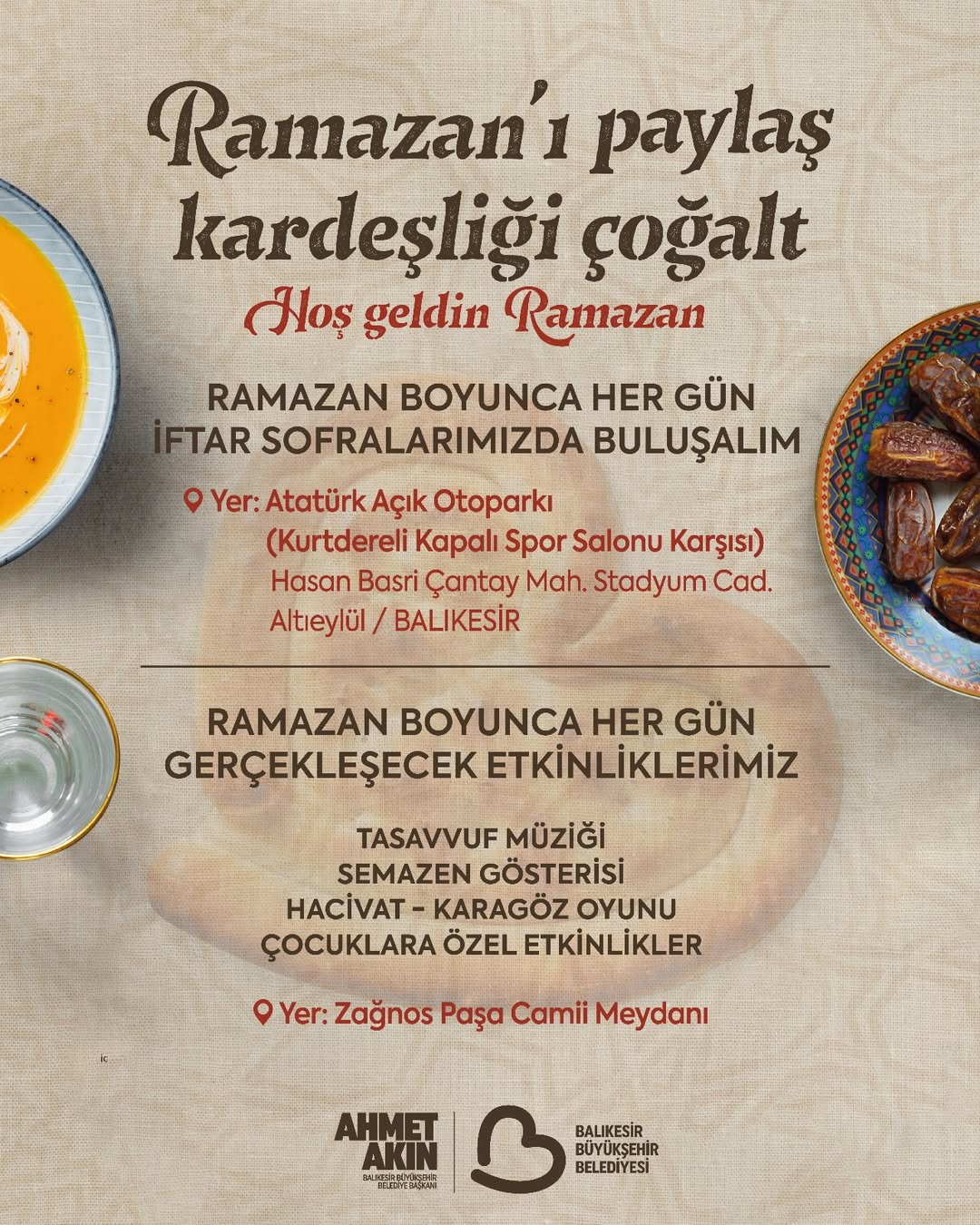 Balıkesir'de Ramazan Coşkusu: İftar Sofralarında Buluşma ve Geleneksel Etkinlikler