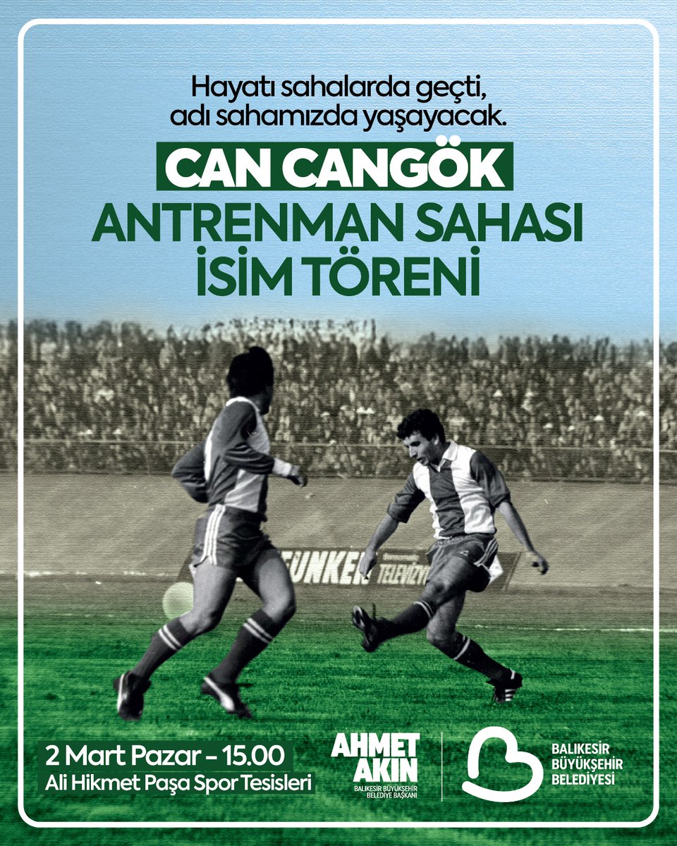 Balıkesir'de Can Cangök'ün İsmi Antrenman Sahasında Ölümsüzleşecek