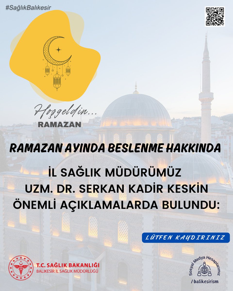 Ramazan Ayında Sağlıklı Beslenme Önerileri
