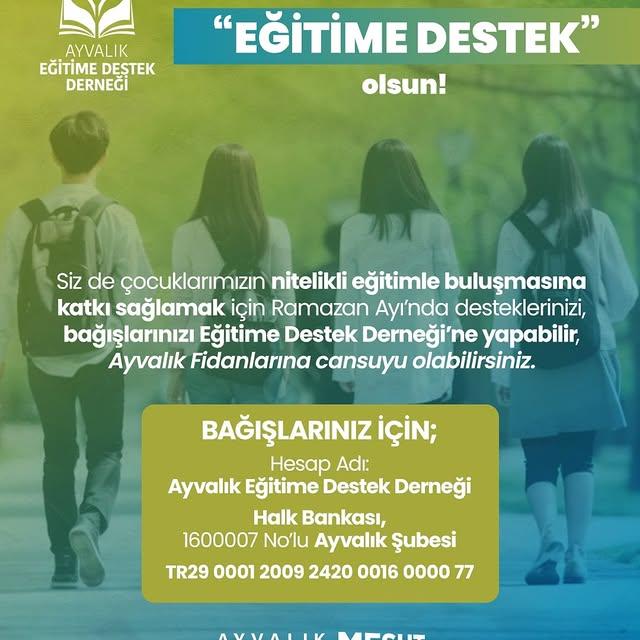 Ramazan Ayında Eğitime Destek Bağışlarınızı Bekliyor