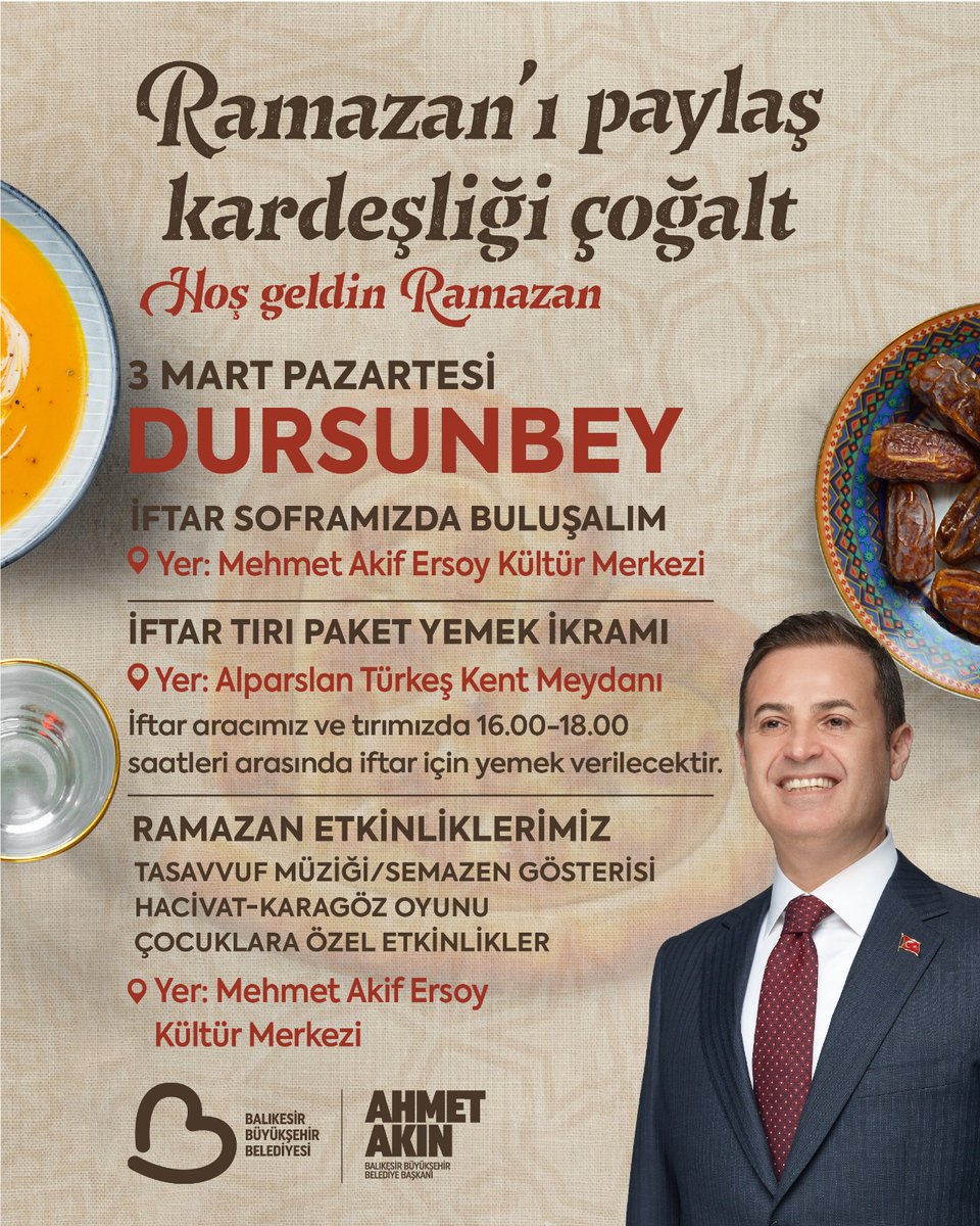 Balıkesir Büyükşehir Belediyesi Ramazan Boyunca İftar Sofraları Kuruyor