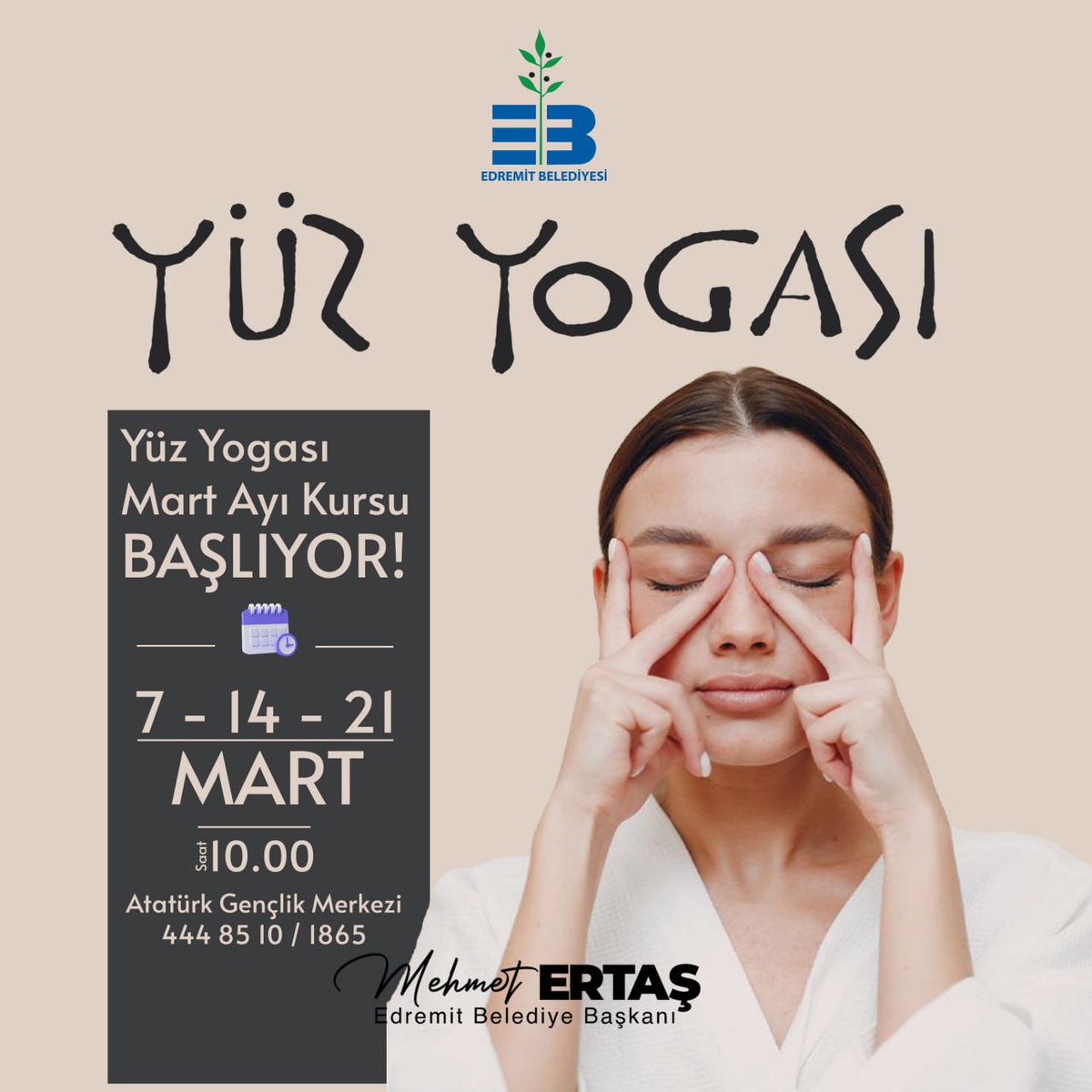 Edremit Belediyesi'nden Ücretsiz Yüz Yogası Kursu Fırsatı