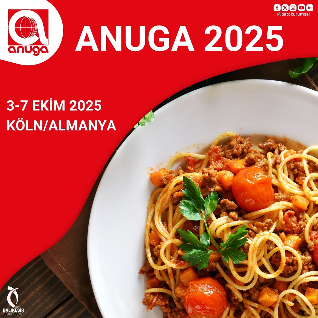 Anuga 2025 Gıda Fuarı için Katılım Fırsatı