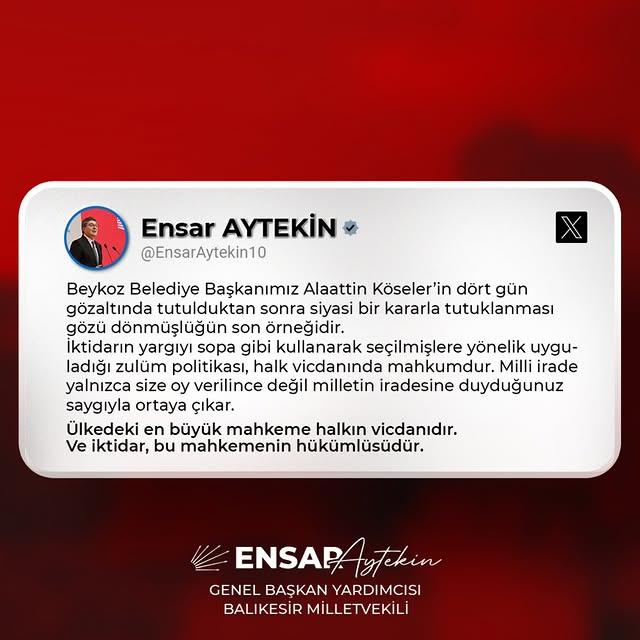 CHP'li Aytekin: 