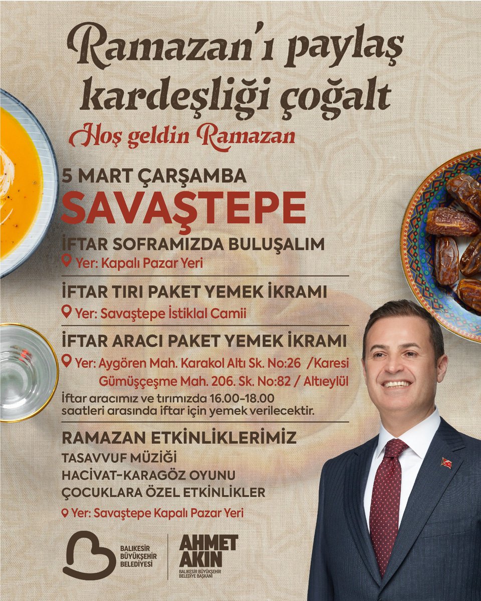Balıkesir'de Ramazan Bereketi: İlçe İlçe İftar Dağıtımı
