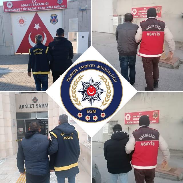 Balıkesir Emniyet Müdürlüğü'nden Büyük Operasyon: 17 Aranan Şahıs Tutuklandı