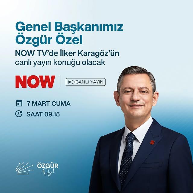 CHP Balıkesir İl Başkanlığı'ndan Özgür Özel'in Canlı Yayın Duyurusu