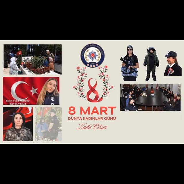 Balıkesir Emniyet Müdürlüğü'nden 8 Mart Dünya Kadınlar Günü Mesajı