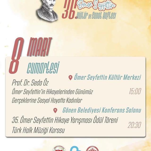 Gönen Belediyesi'nden Ömer Seyfettin Etkinlikleri: Kültür ve Sanatın Büyüleyici Dünyası