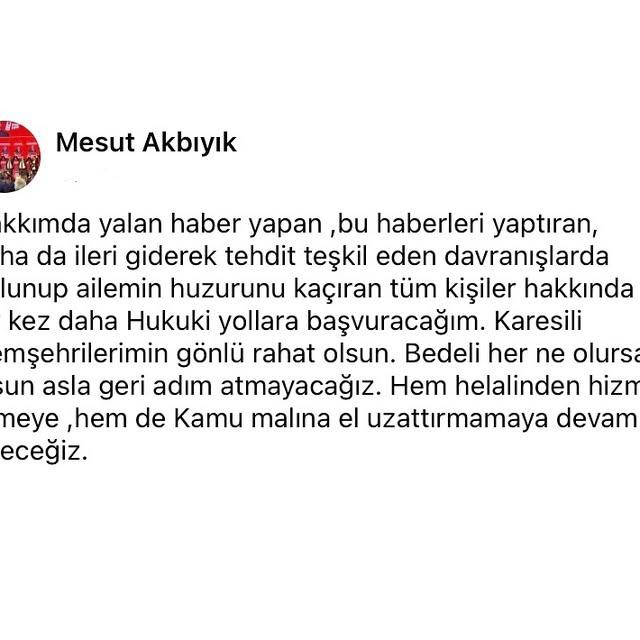 Karesi Belediyesi'nden Yalan Haber ve Tehditlere Karşı Hukuki Girişim
