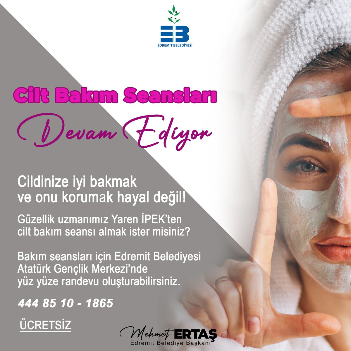 Edremit Belediyesi'nden Ücretsiz Cilt Bakım Seansları