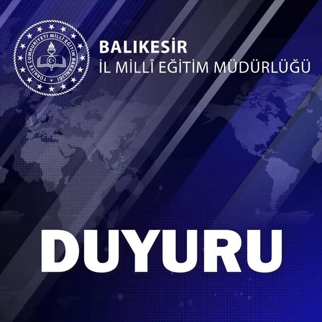 Balıkesir Milli Eğitim Müdürlüğü'nden Bilim ve Sanat Merkezleri Öğretmen Atama Sonuçları