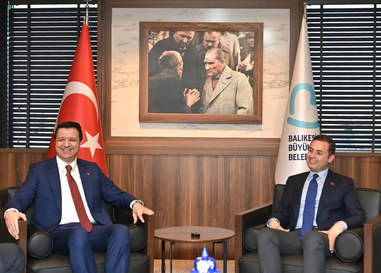 Balıkesir Büyükşehir Belediye Başkanı Ahmet Akın, Saadet Partisi Heyetini Ağırladı