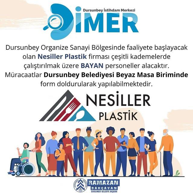 Dursunbey'de İstihdam Fırsatı: Nesiller Plastik Personel Alımı