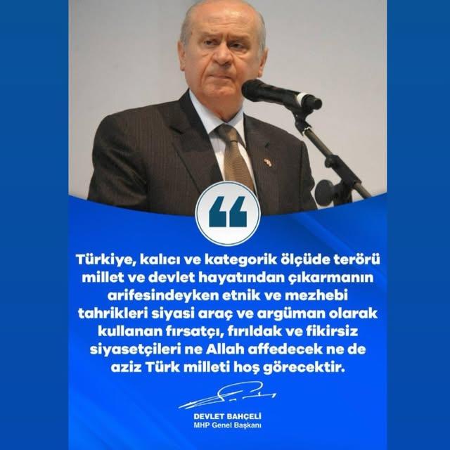 MHP Balıkesir İl Başkanlığı'ndan Terör ve Siyaset Üzerine Açıklama