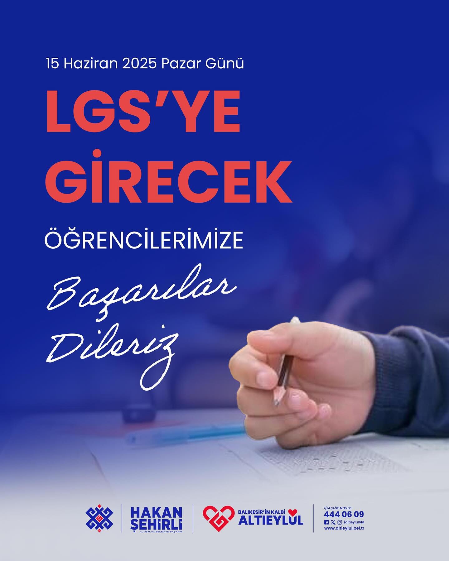 Altıeylül Belediyesi'nden LGS Sınavı İçin Öğrencilere Destek Mesajı