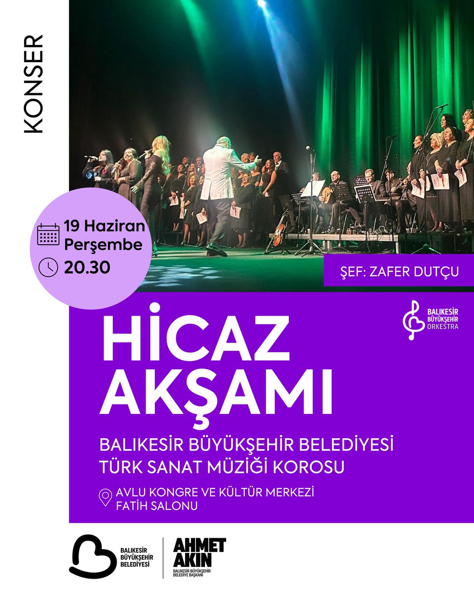 Balıkesir'de Türk Sanat Müziği Hicaz Makamı Konseri Düzenlendi
