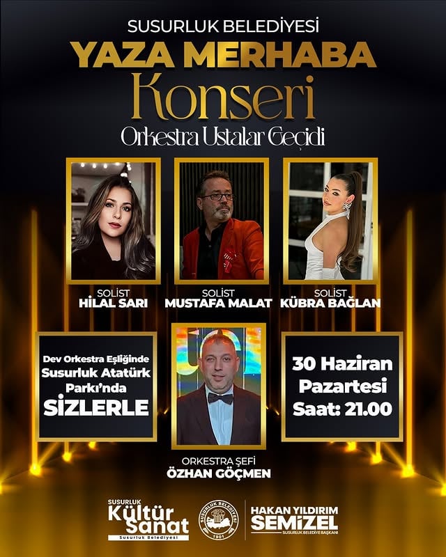 Susurluk'ta Yaz Müzikle Başlıyor: Atatürk Parkı'nda Unutulmaz Bir Konser
