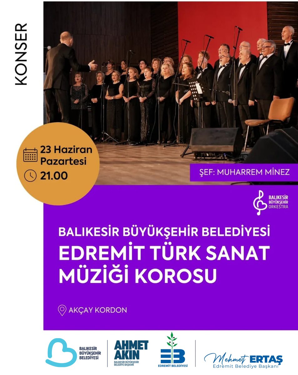 Edremit'te Ücretsiz Türk Sanat Müziği Konseri Düzenlenecek