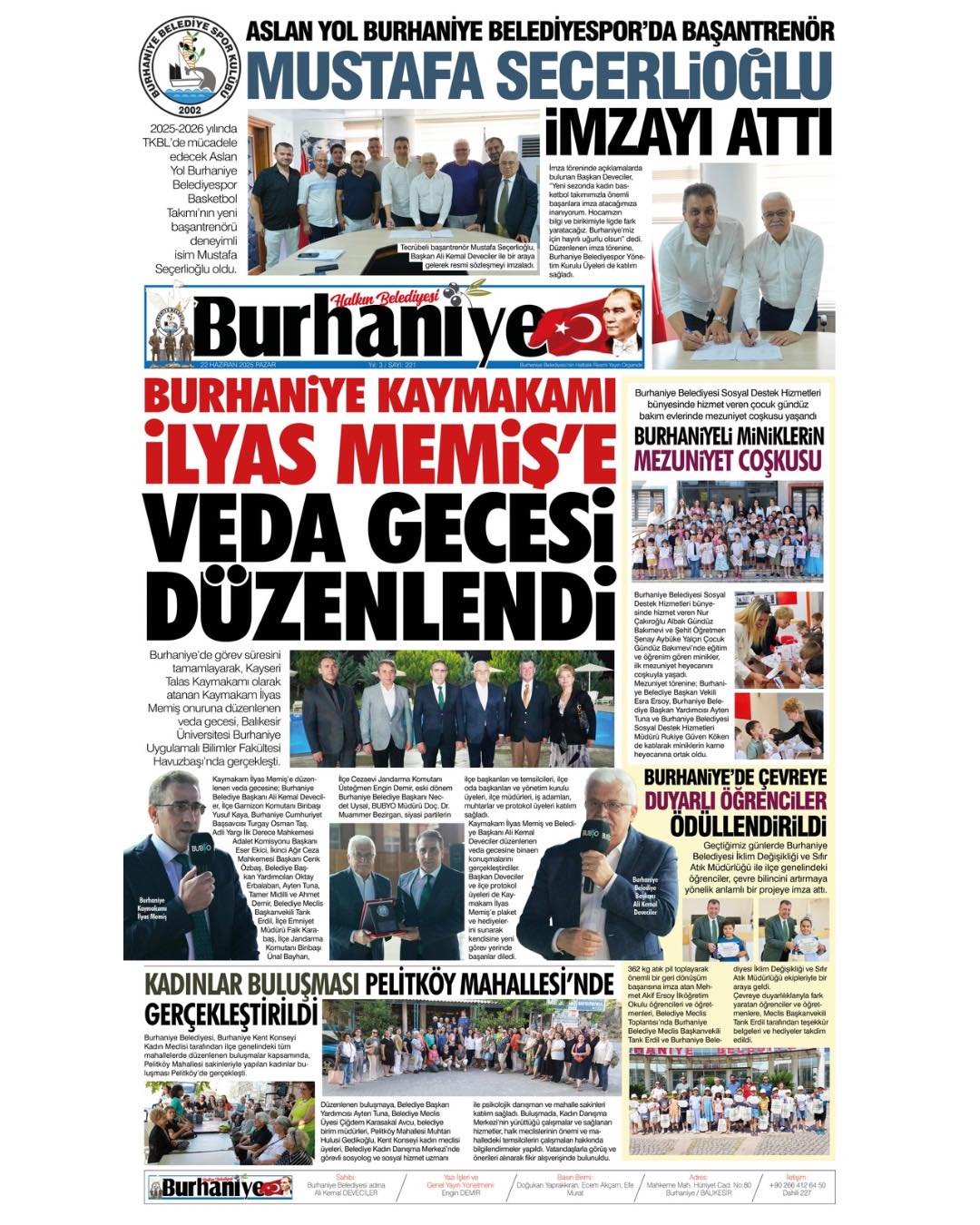 Burhaniye Belediyesi'nin Güncel Gazete Sayısı Yayınlandı