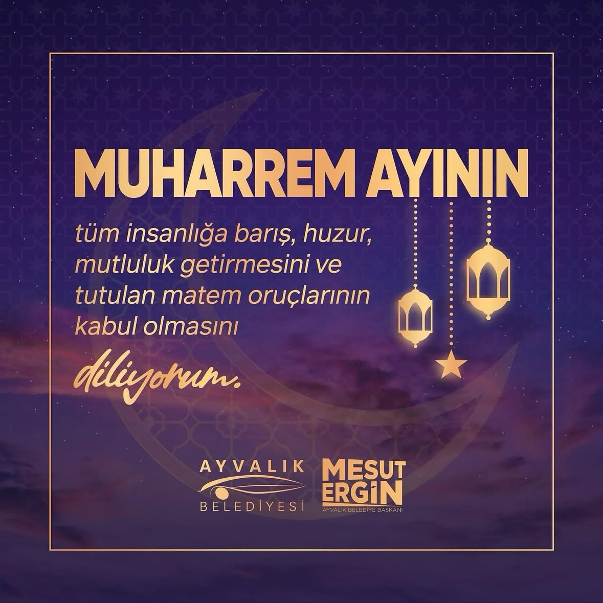 Ayvalık Belediye Başkanı Ergin'den Muharrem Ayı Mesajı